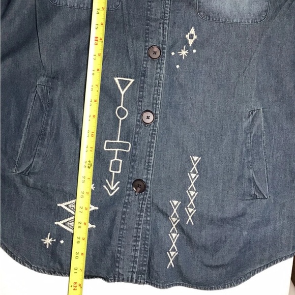 Johnny Was HEAVILY EMBROIDERED DEMIN SHIRT/JACKET UMOYA NWT - Picture 14 of 15